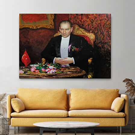 Keskin Bakışlı Atatürk Tablosu-6553