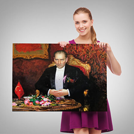 Keskin Bakışlı Atatürk Tablosu-6553