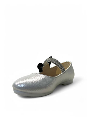 258 Kız Çocuk Okul Öncesi Kelebekli Taşlı Babet