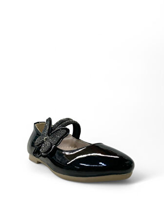 258 Kız Çocuk Okul Öncesi Kelebekli Taşlı Babet