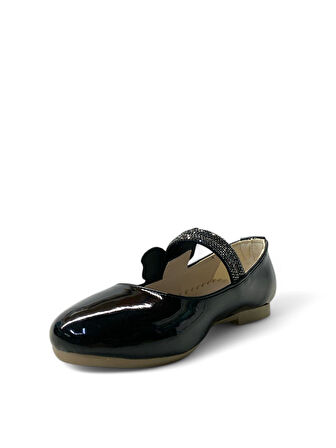 258 Kız Çocuk Okul Öncesi Kelebekli Taşlı Babet