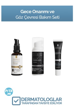 Gece Onarımı ve Göz Çevresi Seti – Retinol, Yenileyici Krem ve Göz Bakımıyla Gece Anti-Aging Rutini