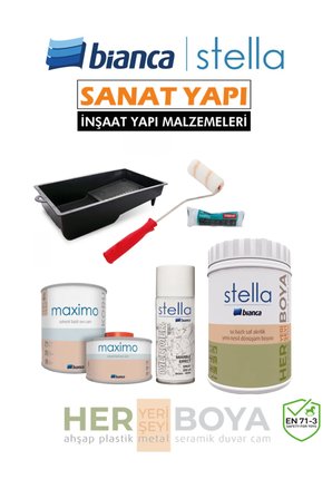 Stella Su Bazlı Saf Akrilik Boya Kırık Beyaz