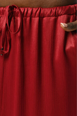 KADIN BELİ LASTİKLİ UZUN BOY DÜZ RENK VİSKON KUMAŞ ETEK