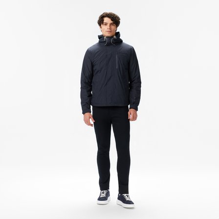 Nautica Erkek Siyah Regular Fit Kapüşonlu Su Geçirmez Yağmurluk