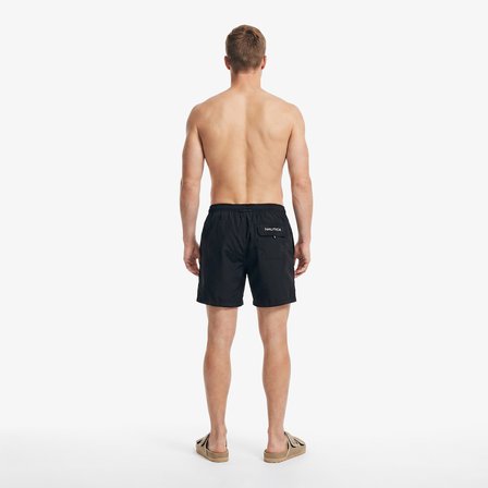 Nautica Erkek Siyah Regular Fit Desenli Deniz Şortu