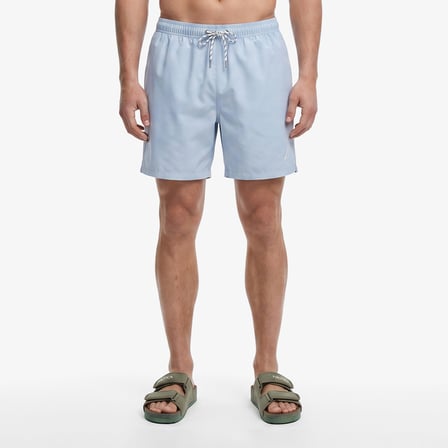 Nautica Erkek Mavi Regular Fit Desenli Deniz Şortu