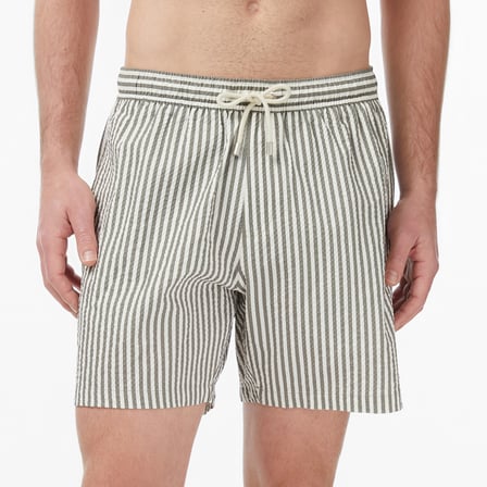 Nautica Erkek Yeşil Regular Fit Çizgili Deniz Şortu