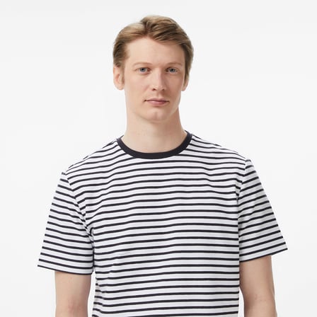 Nautica Erkek Lacivert Regular Fit Çizgili T-Shirt