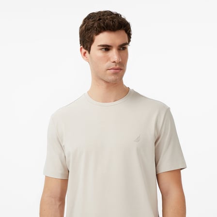 Nautica Erkek Bej Regular Fit T-Shirt