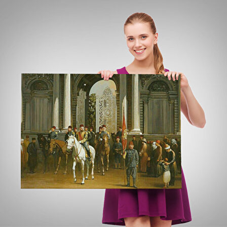 Abdülhamin Han Dolmabahçe Sarayı Tablosu-6557