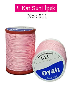 Oyalı 4 Kat Suni İpek İplik İğne Oyası Boncuk İpi Tığ Oyası No:511