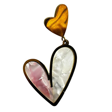 Uretti - İREM 3914 Kalp Figürlü Çelik Küpe