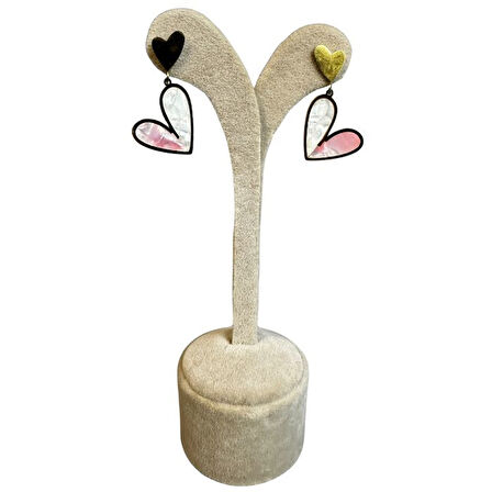 Uretti - İREM 3914 Kalp Figürlü Çelik Küpe