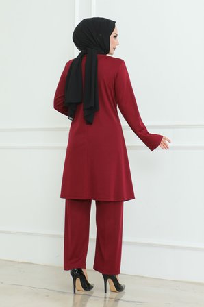 takım elbise bordo 107