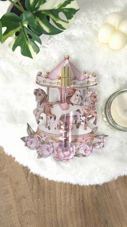 Pamuğum Atelier Kişiye Özel Tasarım Kartlı Pembe Atlı Karınca 10 ml kolonya Şişesi Doğum ve Doğum Günü Hediyeliği (15 Adet)