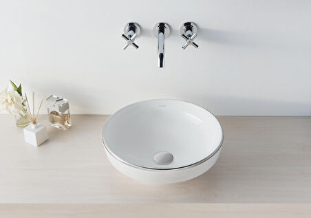 VitrA Water Jewels 4334B403-1361 Çanak Lavabo, VitrA Clean, 40 cm, Beyaz