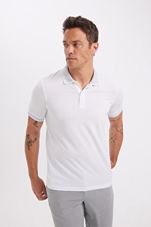 DeFacto Slim Fit Dar Kesim Kısa Kollu Pamuklu Polo Tişört D0033AXNSWT34