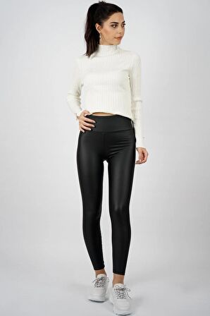 Zayıf Gösteren Toparlayıcı Deri Tayt