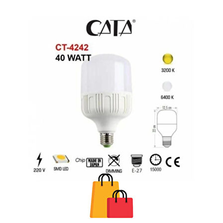 Cata Ct- 4242 42 Watt LED Orijinal Ampul Beyaz Işık