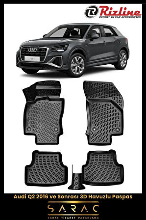 Rizline Audi Q2 2024 Model 3D Havuzlu Paspas