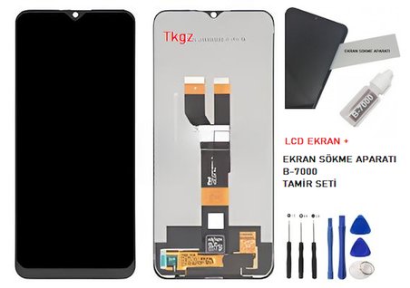Tkgz Oppo Realme C11 - 2021- Lcd Ekran Dokunmatik SERVİCE PACK LCD + B-7000 + TAMİR SETİ