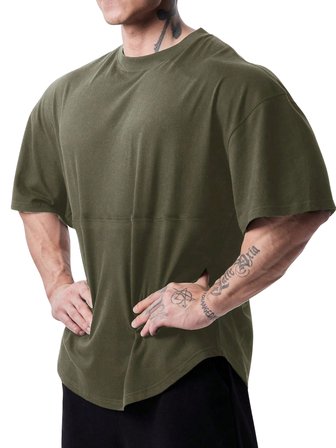 Genius Erkek Spor Tişört Oversize Fitness & Gym Antrenman Tişörtü