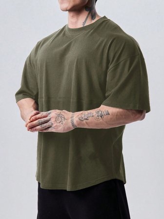 Genius Erkek Spor Tişört Oversize Fitness & Gym Antrenman Tişörtü