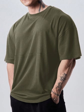 Genius Erkek Spor Tişört Oversize Fitness & Gym Antrenman Tişörtü