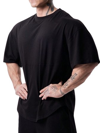 Genius Erkek Spor Tişört Oversize Fitness & Gym Antrenman Tişörtü