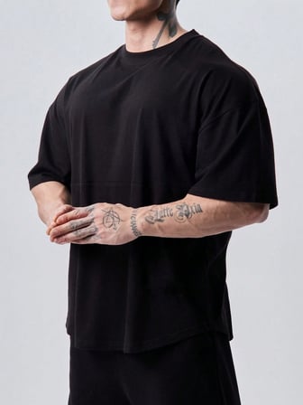 Genius Erkek Spor Tişört Oversize Fitness & Gym Antrenman Tişörtü