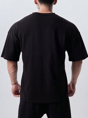 Genius Erkek Spor Tişört Oversize Fitness & Gym Antrenman Tişörtü