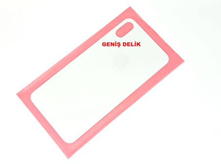 Tkgz İPhone XS MAX Arka Pil Batarya Kapağı (CAM) BEYAZ