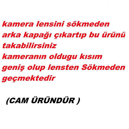 Tkgz İPhone XS MAX Arka Pil Batarya Kapağı (CAM) BEYAZ