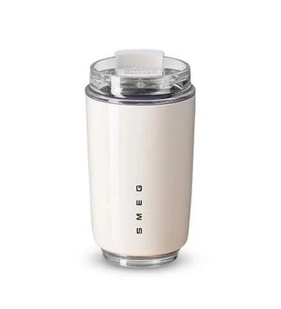  Smeg Mug Bardak 240 ml Paslanmaz Çelik Sızdırmaz Termos krem Renkli Tasarım TERMOS240ML