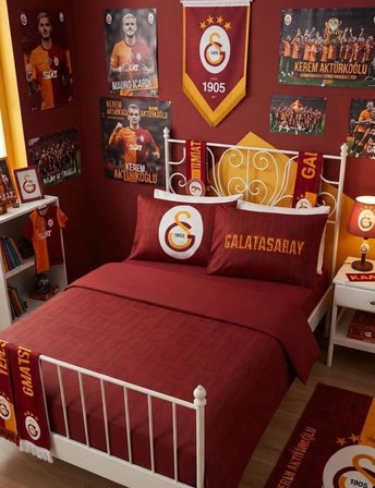 Taç Lisanslı Galatasaray Taraftar Yastık Kılıfı (Tekli)