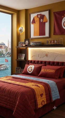 Taç Lisanslı Galatasaray Taraftar Yastık Kılıfı (Tekli)