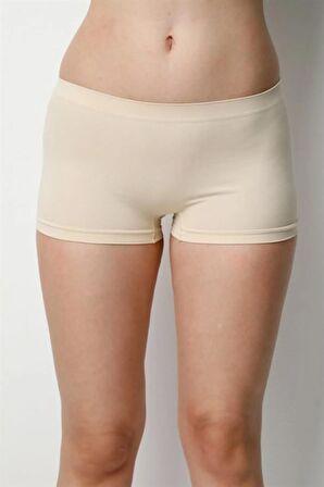 Incelme Etkili Kadın Beyaz Dikişsiz Boxer