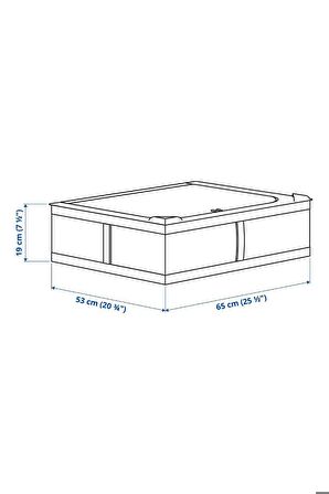 Skubb Beyaz Hurç 65x53x19 cm Katlanabilir Saklama Düzenleme Kutusu Hurç Yatak Altı Giysi Saklama