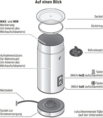 Tchibo Çelik Süt Köpürtücü