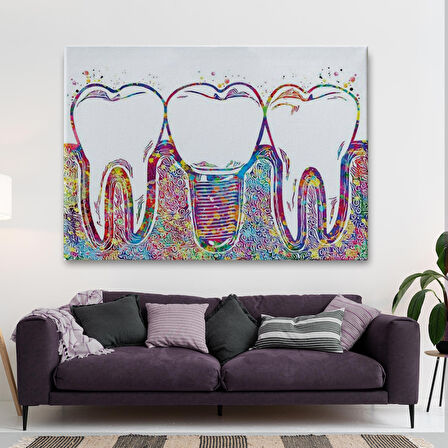 Renkli Dişler İmplant Diş Hekimi Tablo-6565