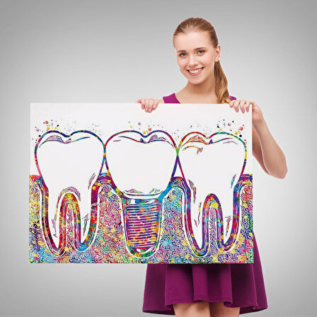 Renkli Dişler İmplant Diş Hekimi Tablo-6565