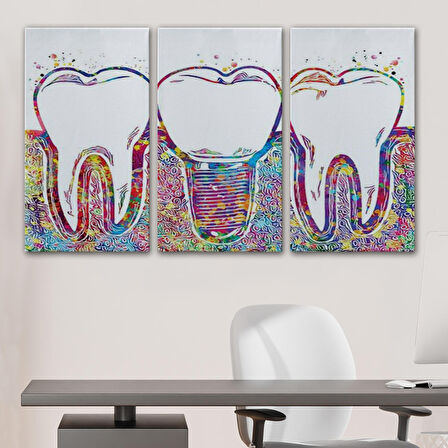 Renkli Dişler İmplant Diş Hekimi Tablo-6565