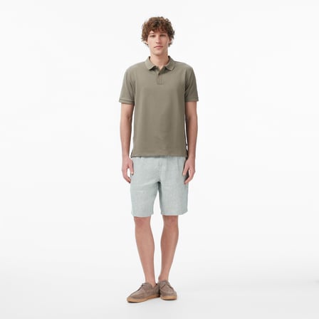 Nautica Erkek Yeşil Regular Fit Keten Şort