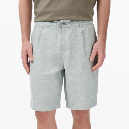 Nautica Erkek Yeşil Regular Fit Keten Şort
