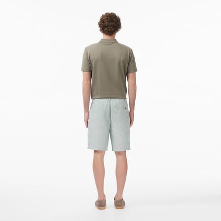Nautica Erkek Yeşil Regular Fit Keten Şort