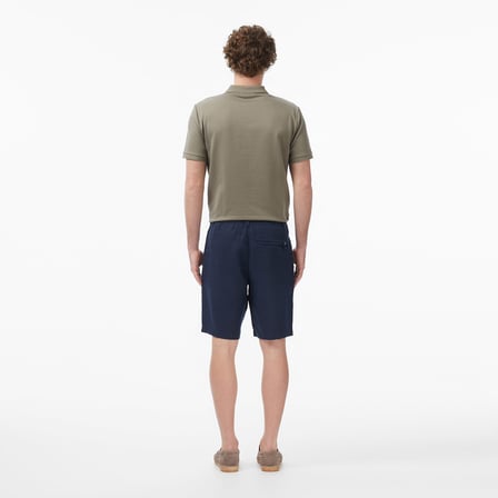 Nautica Erkek Lacivert Regular Fit Keten Şort
