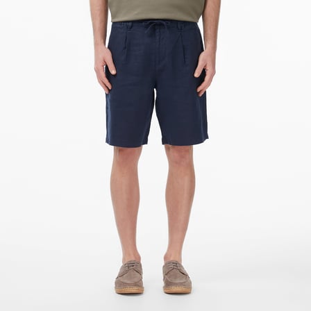 Nautica Erkek Lacivert Regular Fit Keten Şort