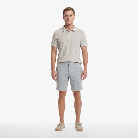 Nautica Erkek Gri Regular Fit Havlu Polo Yaka T-Shirt