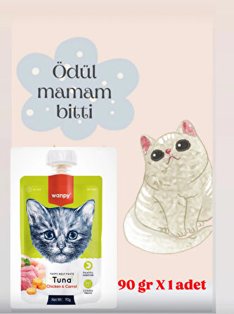 WANPY Ton Balıklı Sıvı Kedi Ödül Maması 90 gr X 1 Adet SK:2026